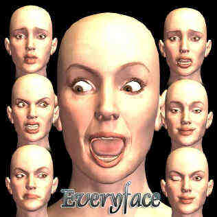 Everyface lifelike expressions for Daz3d's Victoria 1 and 2