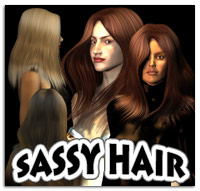 Sassy Hair for Poser 4, beautiful, glamourous and sexy Poser Hair